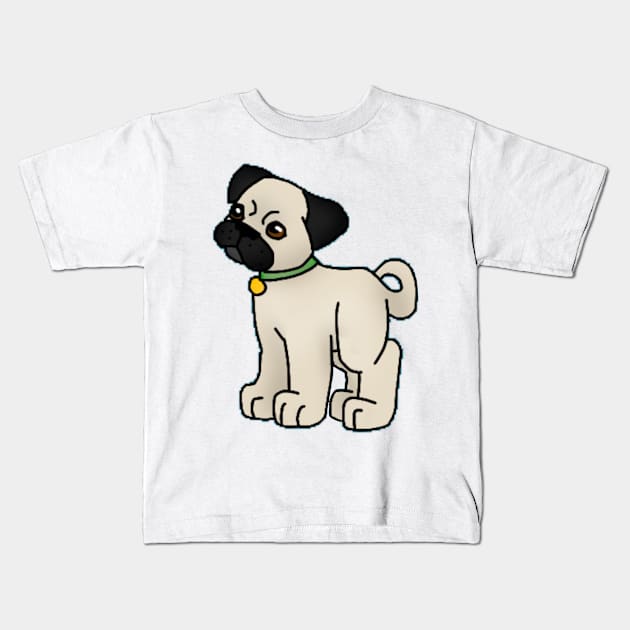 Pug Kids T-Shirt by ceolsonart